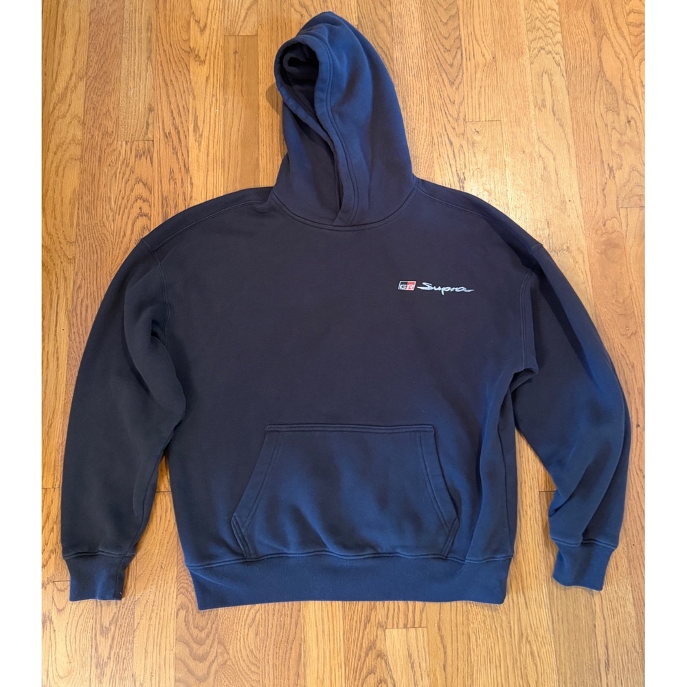 Hollister Toyota GR Supra Dragon Graphic Boxy Fit Hoodie Navy Blue Mens Small